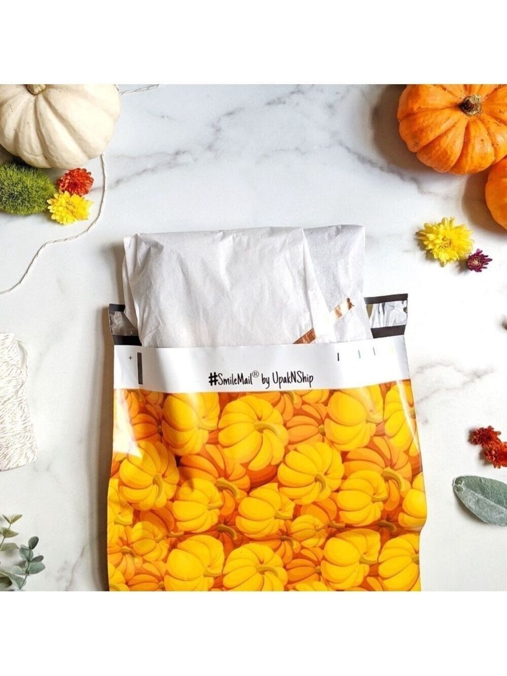 25 10X13 Poly Mailers Pumpkin, Shipping Envelopes Bags PRICE IS FIRM Fall - Picture 10 of 11